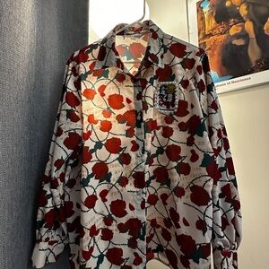B. Duck button-down shirt rose print